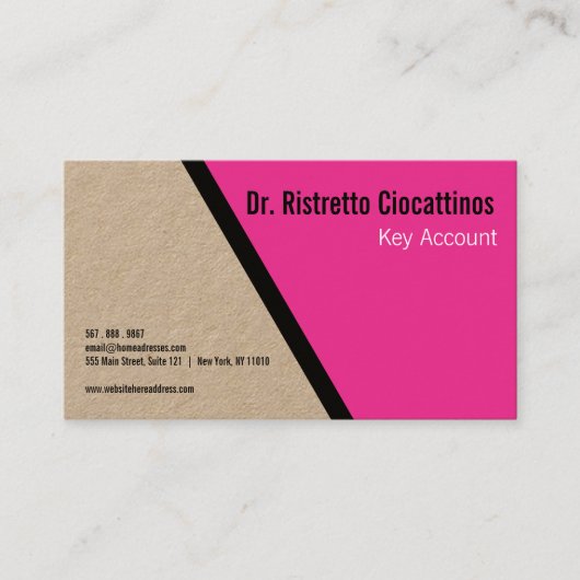 Geometric Black Bold Craft Visitekaartje (Voorkant)