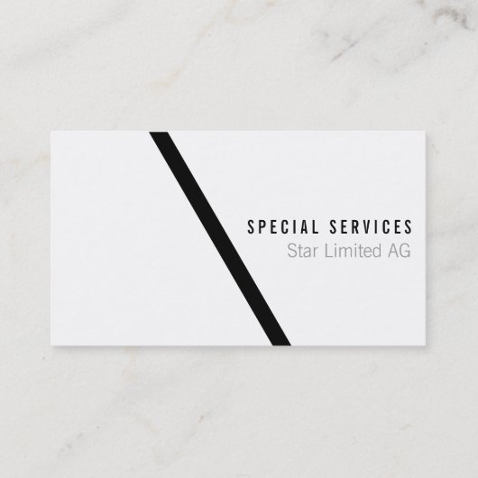 Geometric Black Bold Visitekaartje (Achterkant)