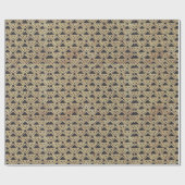 Geometric Black en Gold Pattern Cadeaupapier (Vlak)