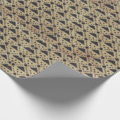 Geometric Black en Gold Pattern Cadeaupapier (Hoek)