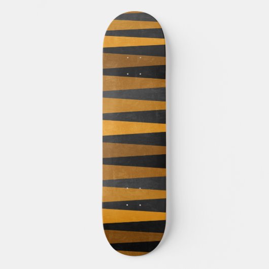 Geometric Black Yellow Skateboard (Voorkant)