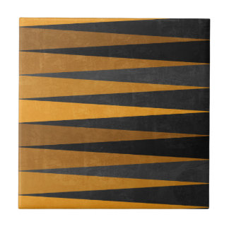Geometric Black Yellow Tegeltje