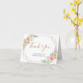 Geometric Bloemen Bruiloft Vendor Dank u Kaart (Gele Bloem)