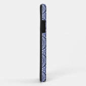 Geometric Blue Diamonds Glitter Black Background Case-Mate iPhone Case (Achterkant/rechts)
