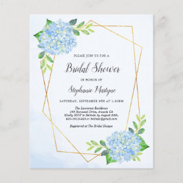 Geometric Blue Hydrangea Budget Vrijgezellenfeest