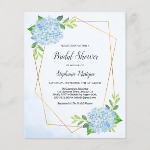 Geometric Blue Hydrangea Budget Vrijgezellenfeest