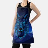 Geometric Blue Wolf Schort (Insitu)