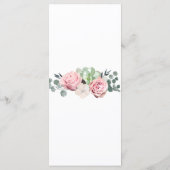 Geometric Blush Floral Wedding Menu (Achterkant)