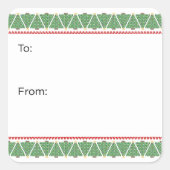 Geometric Bow Christmas Tree Sticker (Voorkant)