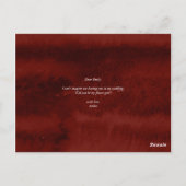 Geometric Burgundy Silver Floral is mijn Bloemenme Briefkaart (Achterkant)