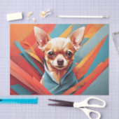 Geometric Chihuahua Dog Tissuepapier (Craft)
