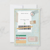 Geometric Christmas Tree Ticket Family Gift Coupon (Voorkant)