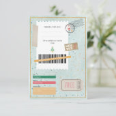 Geometric Christmas Tree Ticket Family Gift Coupon (Staand voorkant)