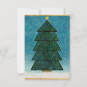 Geometric Christmas Tree Ticket Family Gift Coupon (Achterkant)