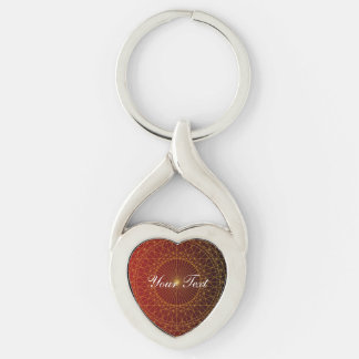 Geometric Circle Gouden rode moderne abstracte lux Sleutelhanger