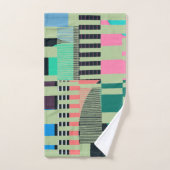 Geometric Color‑Blocked Motif Modern (Serviette à main)