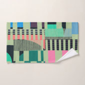 Geometric Color‑Blocked Motif Modern (Serviette à main)