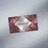 Geometric Crimson Red Gilded Frame Dynamic Magnetisch Visitekaartje (Voorbeeld)
