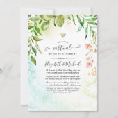 Geometric Crystal Greenery Online Virtual Wedding Kaart (Voorkant)