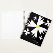 Geometric Daisy Floral Botanical Name Planner (Display)
