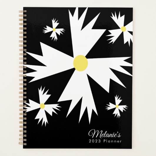 Geometric Daisy Floral Botanical Name Planner (Voorkant)