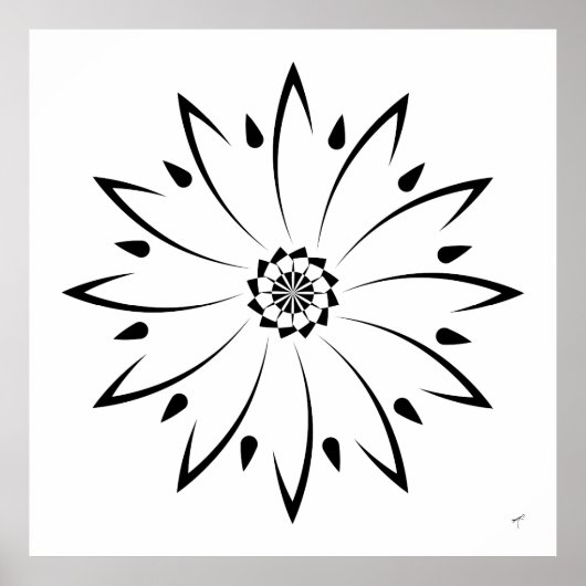 Geometric Daisy II, Poster (Voorkant)