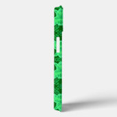 Geometric Daisy Pattern in Turquoise en Green Case-Mate iPhone Case (Achterkant / Rechts)
