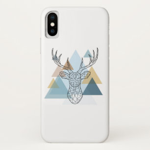 Geometric Deer Portret iPhone X Hoesje