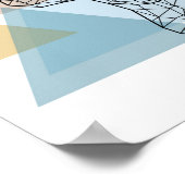 Geometric Deer Portret Poster (Hoek)