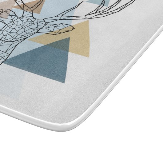 Geometric Deer Portret Snijplank (Hoek)