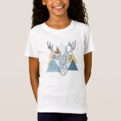 Geometric Deer Portret T-shirt (Voorkant)