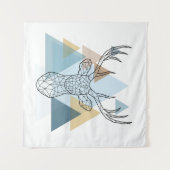 Geometric Deer Portret Wandkleed (Voorkant (horizontaal))