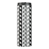 Geometric Design, gray, black, white, Thermosbeker (Achterkant)