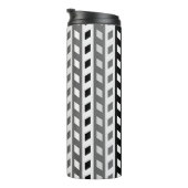 Geometric Design, gray, black, white, Thermosbeker (Geroteerd rechts)