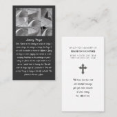 Geometric Design Serenity Prayer White and Gray Visitekaartje (Voorkant / Achterkant)