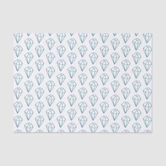 Geometric Diamond Gem Pattern Tissuepapier (Voorkant)