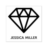 Geometric Diamond Zelfinktende Stempel (Design)