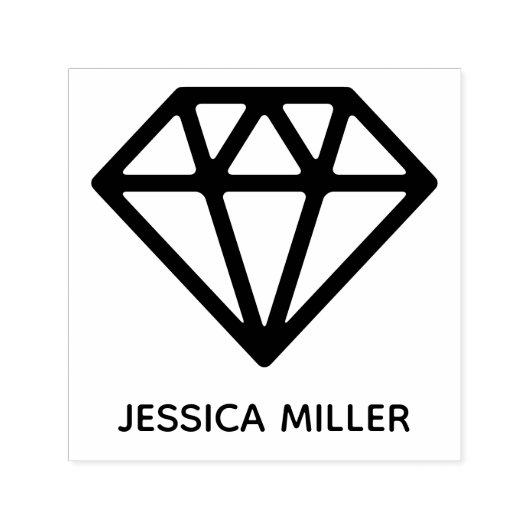 Geometric Diamond Zelfinktende Stempel (Design)