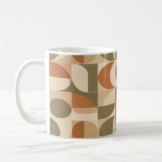 Geometric Earthy Tones Mug (Gauche)