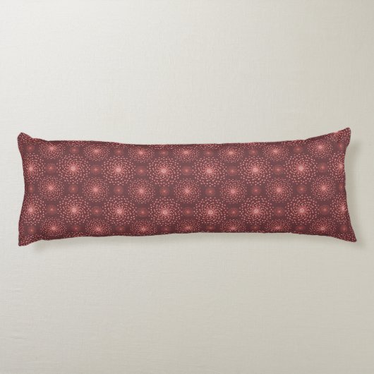 Geometric Ethnic Pattern Body Pillow – Burgundy Re Lichaamskussen (Achterkant)