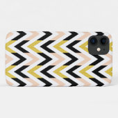 Geometric Faux Glitter Chevron Pattern Case-Mate iPhone Case (Achterkant (horizontaal))