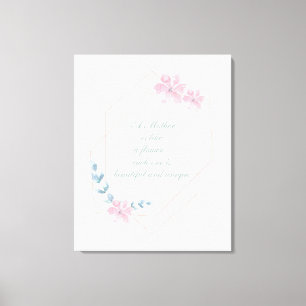 Geometric Floral Beauful Moeder Quote Canvas Afdruk