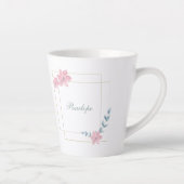 Geometric Floral Beauful Moeder Quote Latte Mok (Rechts)