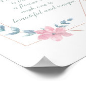 Geometric Floral Beauful Moeder Quote Poster (Hoek)