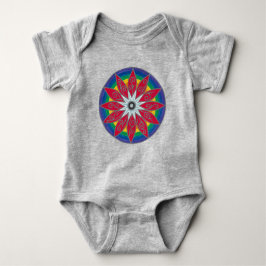 Geometric flower piñata mandala romper