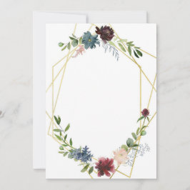 Geometric & Flowers wedding  Kaart