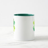 Geometric Four Leaf Clover St. Patrick's Day Mug (Centre)
