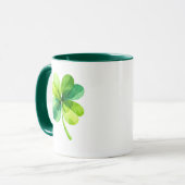 Geometric Four Leaf Clover St. Patrick's Day Mug (Devant gauche)