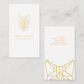 Geometric fox aangepaste professionele bedrijf log visitekaartje (Voorkant / Achterkant)