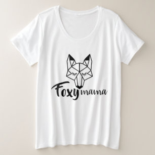 Geometric Fox Foxy Mama Grote Maat T-shirt